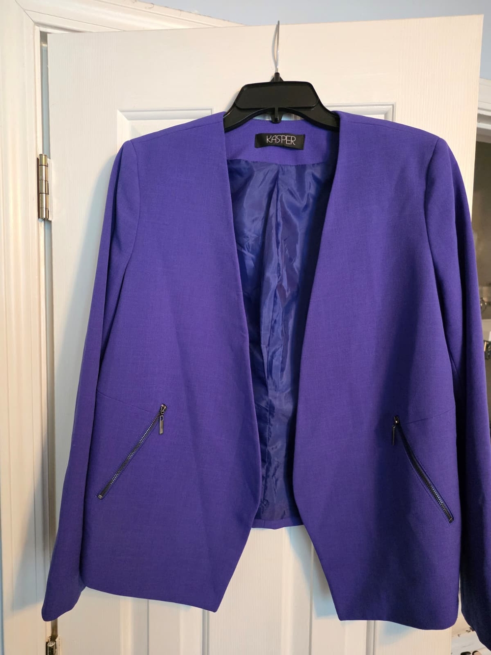 Kasper Women's Violet Open-Front Blazer Jacket